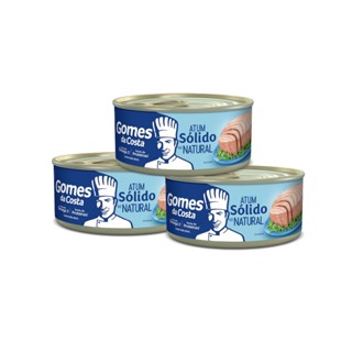 Kit 3 Un - Atum Sólido ao Natural - 170g - Gomes da Costa em Oferta na Shopee