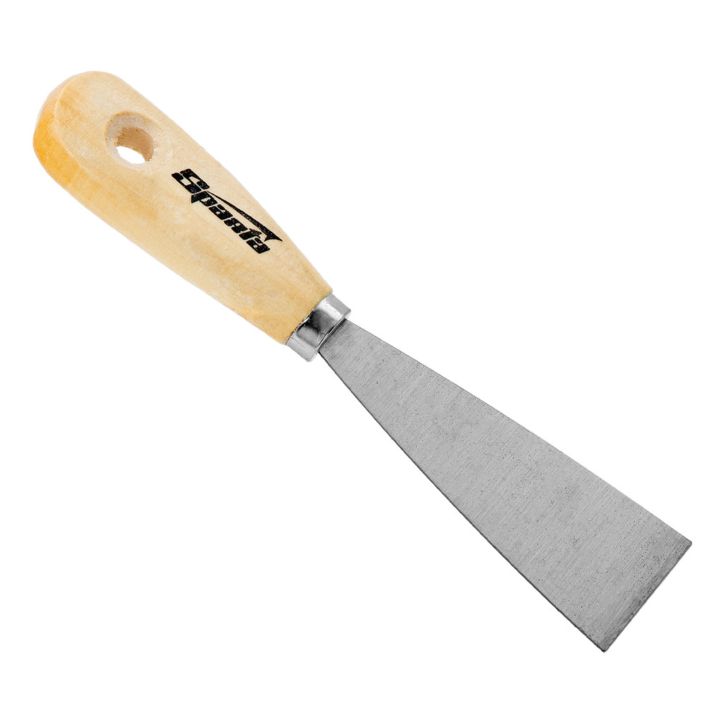 ESPATULA BETUMADEIRA, ACO INOXIDAVEL, LISA, CABO DE MADEIRA, 1, 1/2POL., 40MM, 1PC // SPARTA em Oferta na Shopee