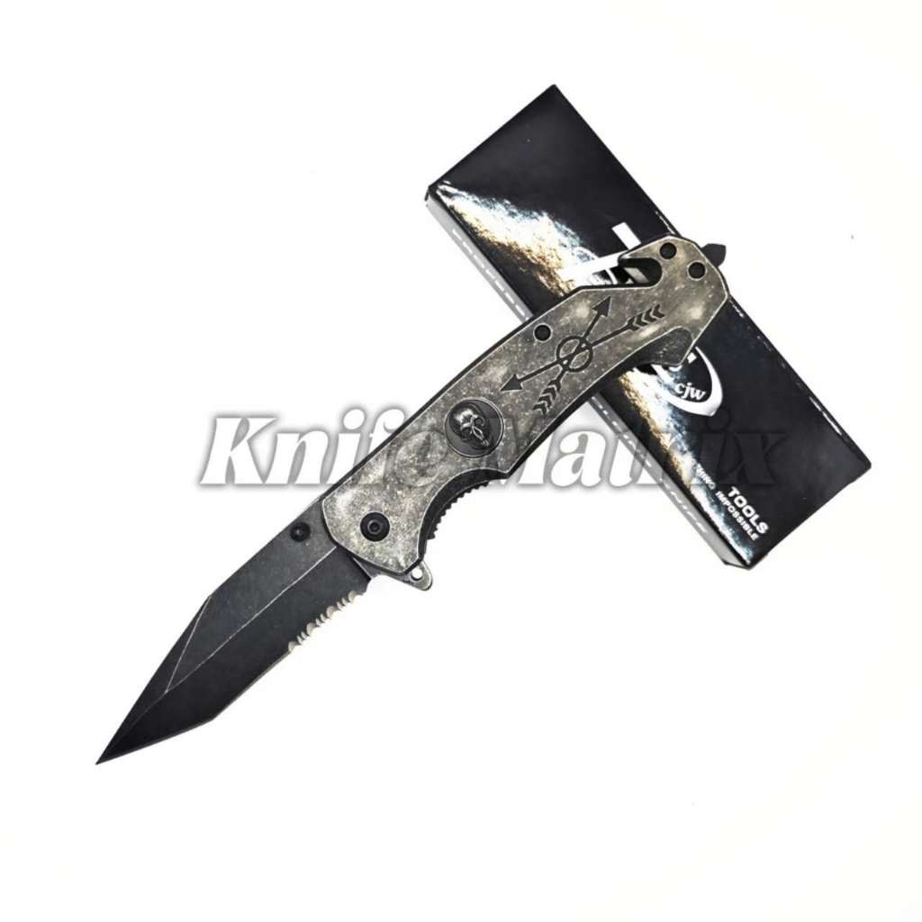 Canivete Semi Automatico De Bolso Com Clip e Trava TC13 CORTE ABSOLUTO
