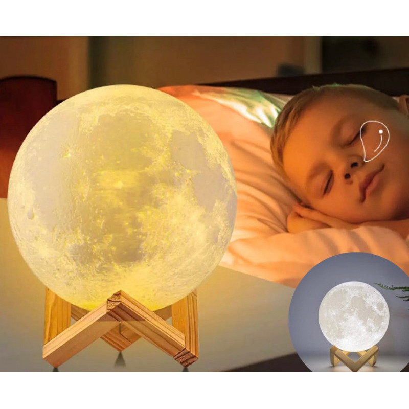 Luminária Lua Cheia 3d Abajur Decoração Iluminação Casa Sem Fio Monocromática em Oferta na Shopee