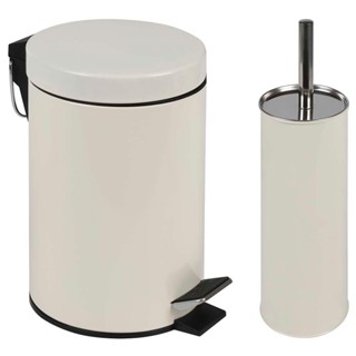 Conjunto Ágata Lixeira 3L e Escova Higiênica Bege em Oferta na Shopee