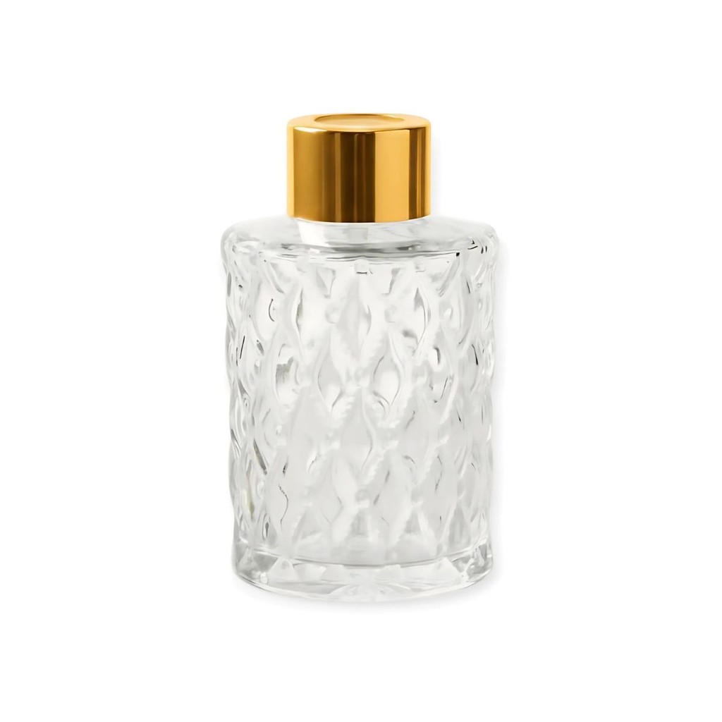 VIDRO MICRO GARRAFA TAMPA DOURADO 70 ML