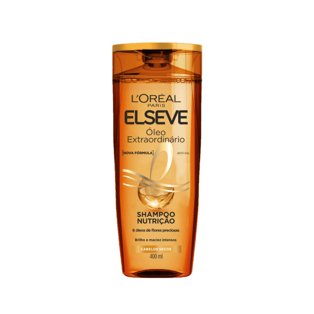 Shampoo Elseve Óleo Extraordinário Nutrição 400ml em Oferta na Shopee