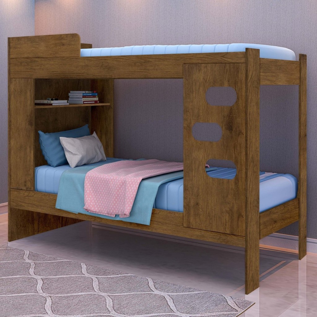 Beliche Solteiro com 1 Prateleira Floripa  Jequitibá em Oferta na Shopee