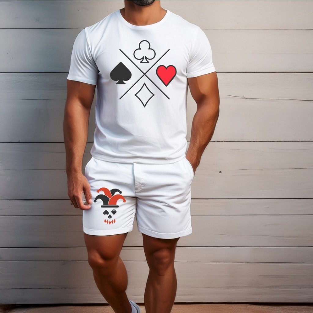 conjunto kit Camiseta camisa e Short Tectel Conjunto Masculino Estilo Casual DJ Marshmello Streetwear SHORT E CAMISETA