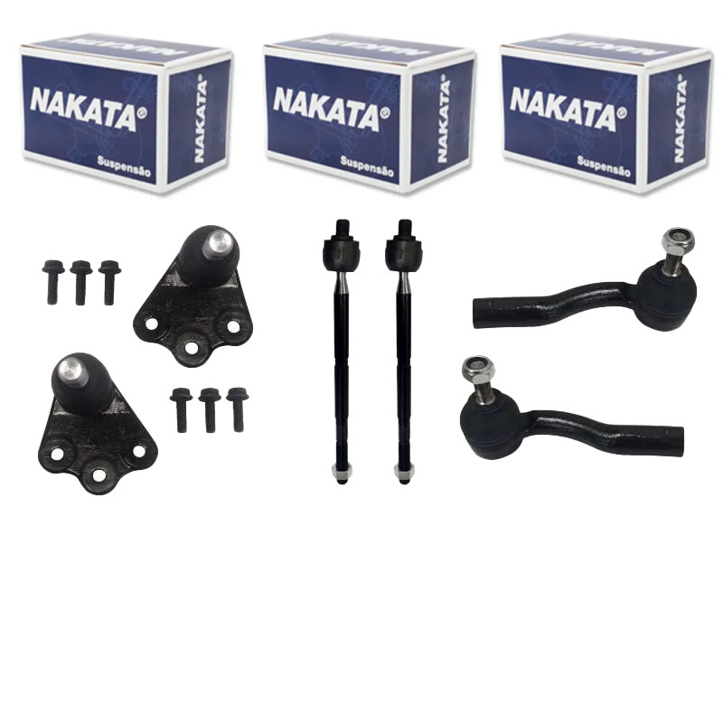 Kit 2 Barra + 2 Pivo + 2 Terminal FIAT ARGO 2017 ate 2025 Nakata