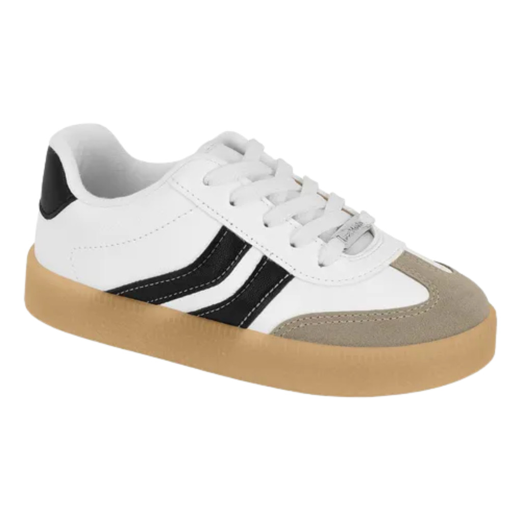 Tênis Molekinha Casual Meninas Branco Preto em Oferta na Shopee