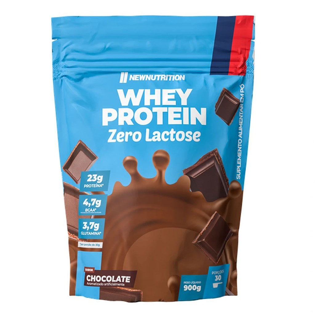 Whey Protein Zero Lactose - 900g Refil Chocolate - NewNutrition em Oferta na Shopee