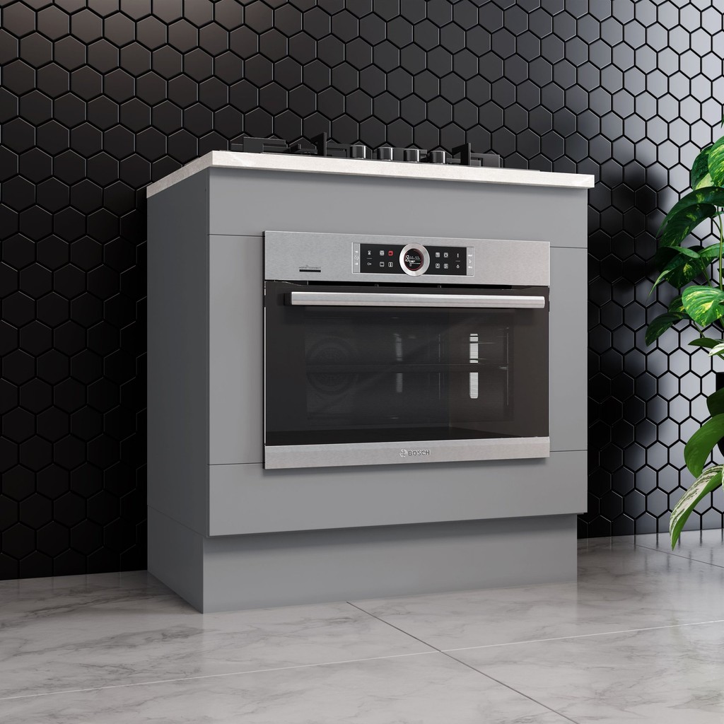 Balcão Forno Embutir com Tampo Emily Espresso Móveis em Oferta na Shopee