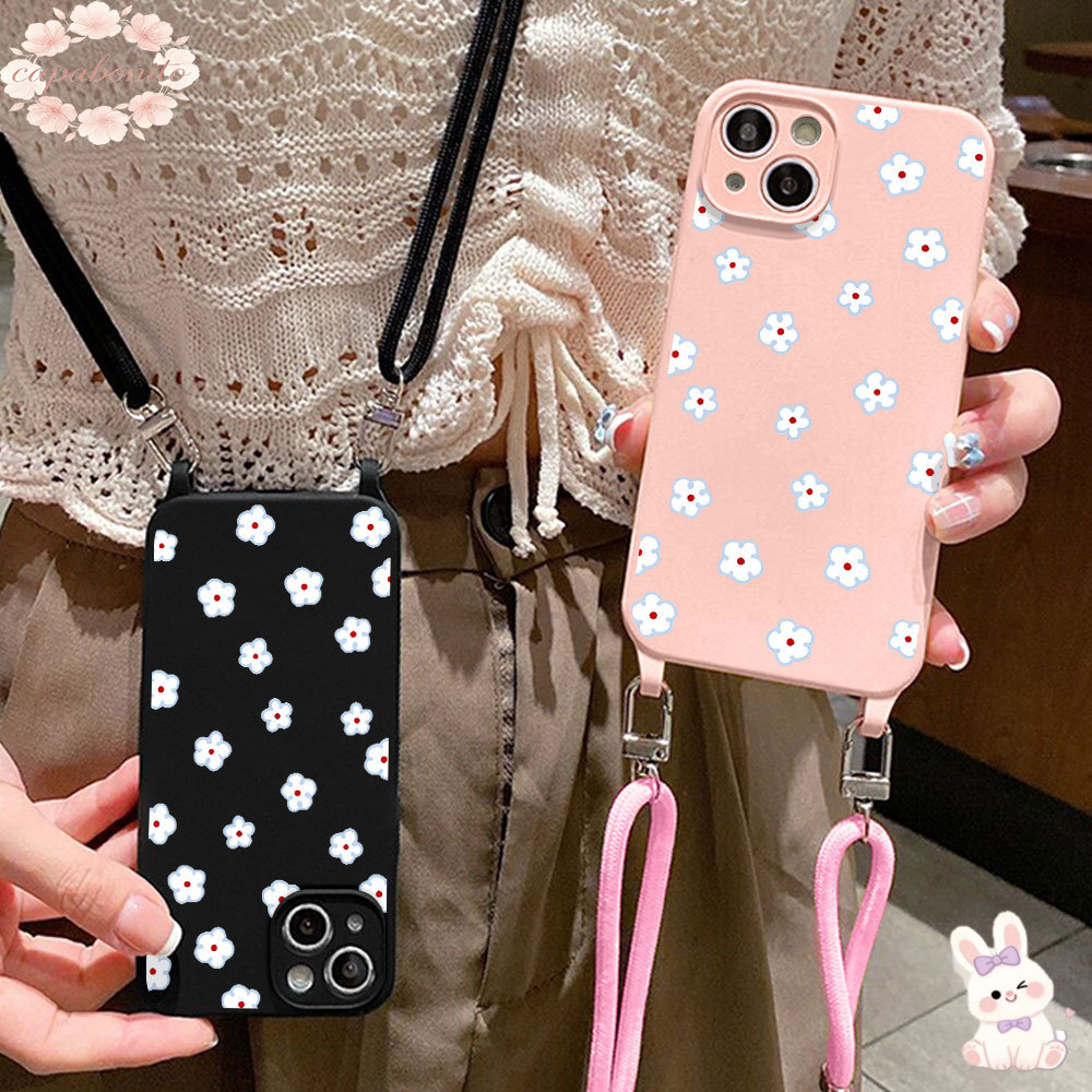 Capinha Cordão Para Samsung Galaxy A16 A15 A14 A06 A56 A36 4G 5G Capa De Celular líquido Macia Silicone Case GSYT5033