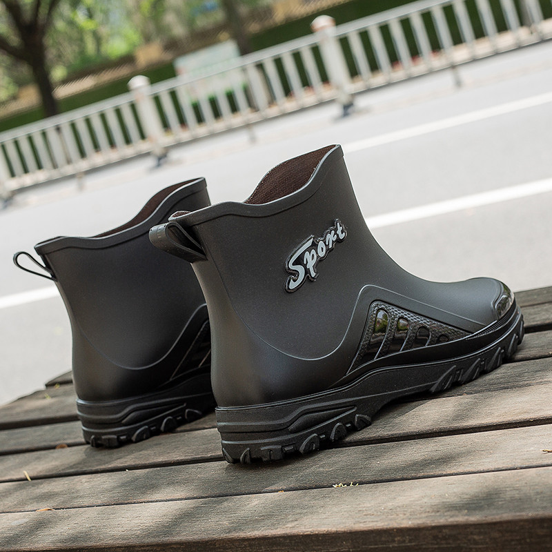 Botas de chuva masculinas de verão 2026 novo estilo confortável impermeável antiderrapante sola grossa resistente ao des
