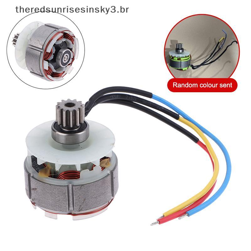 Conjunto De Cortador Elétrico TSBR 21V Motor De Grama Sem Escova Rotor De Aparador De 12 Dentes .
