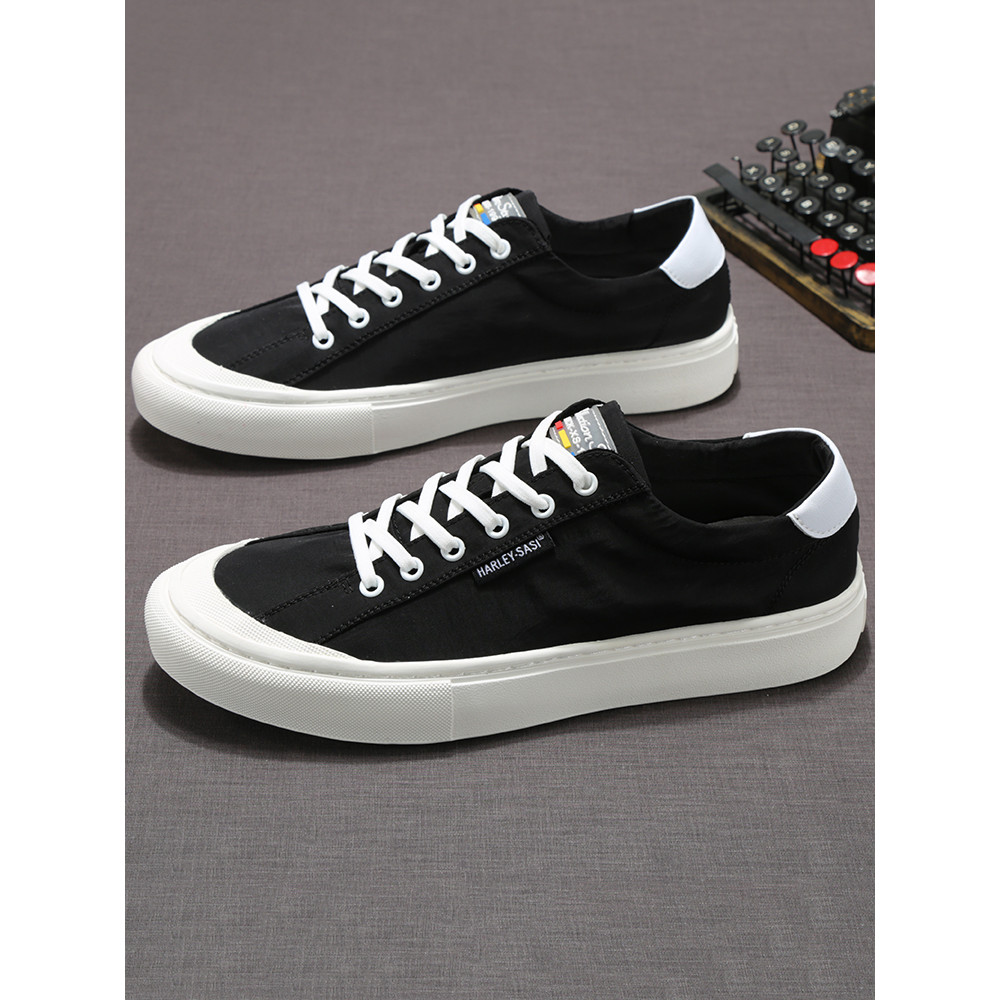 Sapatos masculinos novo estilo sapatos de lona primavera verão baixo-topo rendas sapatos casuais masculinos All-Match re