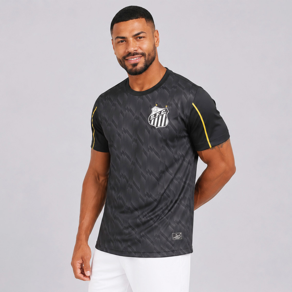 Camisa Santos Somar Preta · foto 2