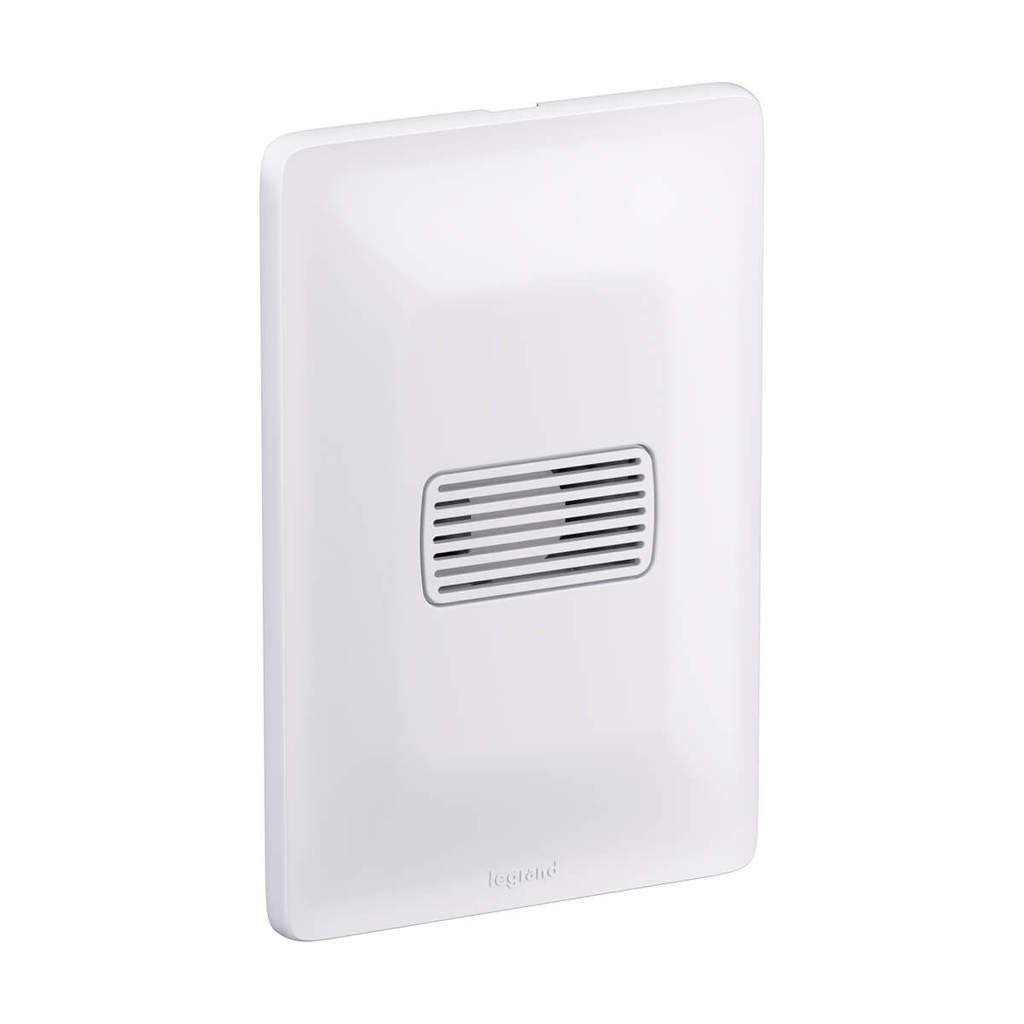 Conjunto Campainha Cigarra Com Placa Branca 4x2 Zeffia Legrand