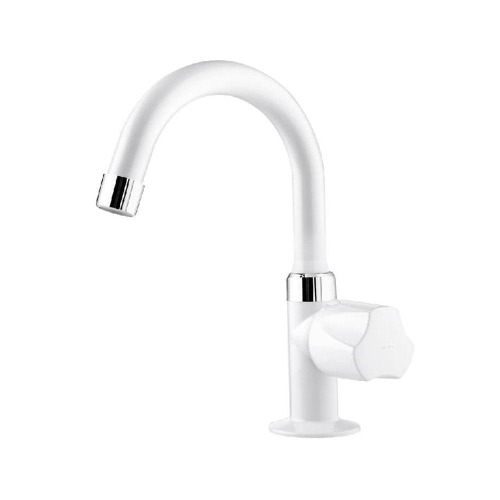 Torneira para Lavatório Viqua 1110702 Bica Alta ABS SM Branca