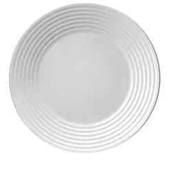 Conjunto de Pratos Sobremesa Nadir Vidro Branco Opaline Saturno 24 peças