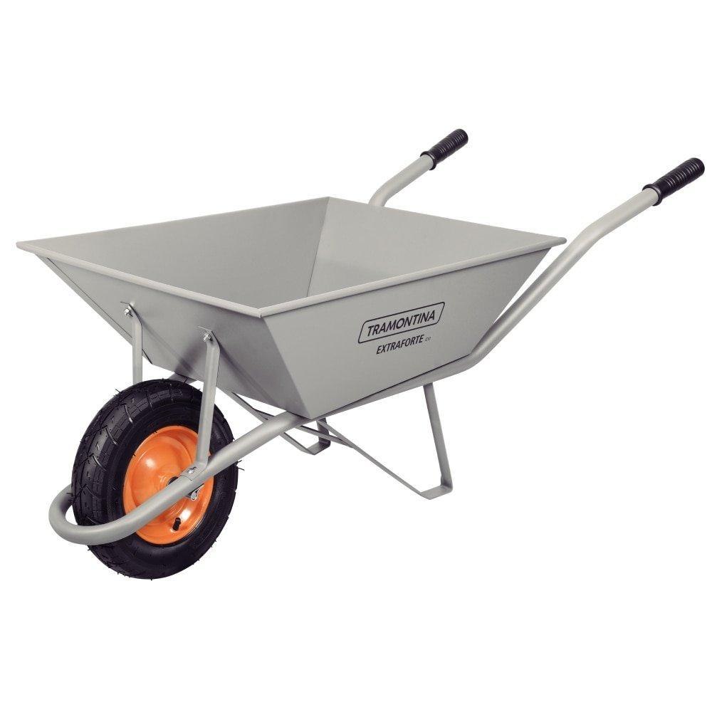 Carrinho de Mão Tramontina Extra Forte 65L Chapa Reforcada 0,9Mm Pneu Com Camara 3,25X8