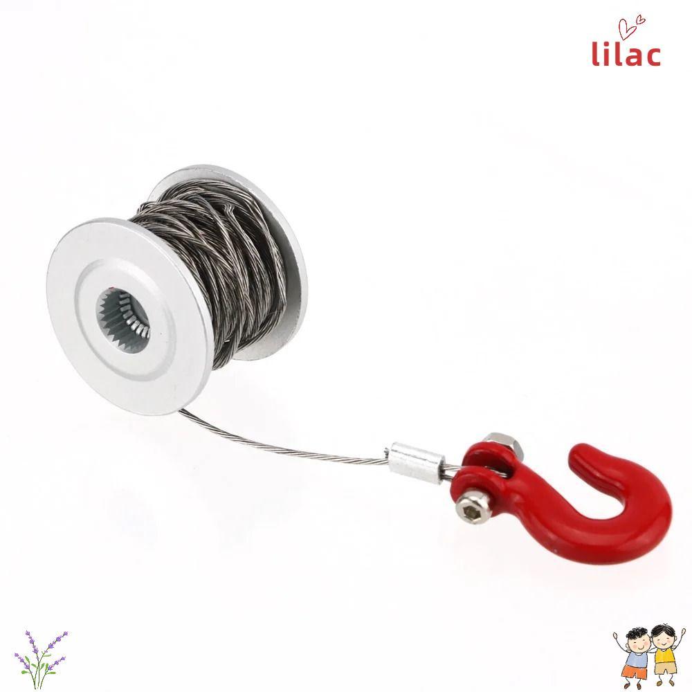 Carretel De Guincho LILAC RC , Gancho De Reboque De Fios De Aço De Metal Vermelho Prateado , De Esteira Com Engrenagem E
