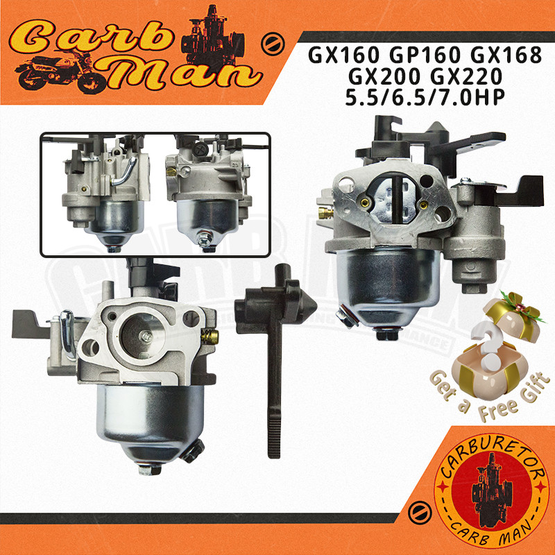 Carburador Completo Original Motor White/buffalo/toyama Para Honda GX120 Gx160 Gp160 Gx168 Gx200 5.5/6.5/7.0hp com bomba