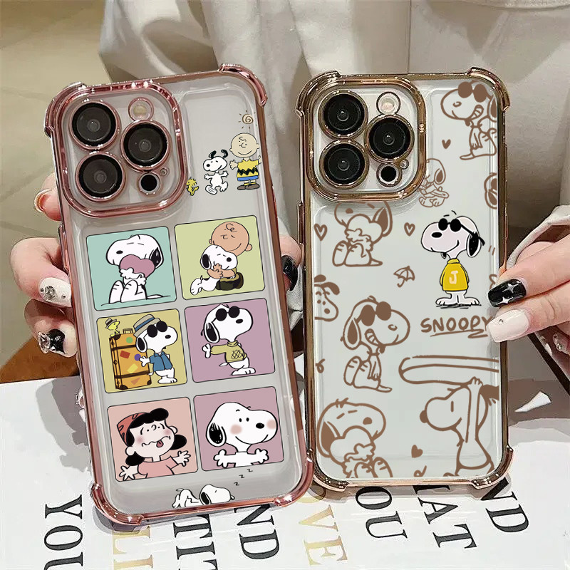 Capa de Telefone Adorável e Fofa do Snoopy para Samsung Galaxy Ultra, para Samsung Galaxy S26 ULTRA S25 FE S24 S23 S22 U