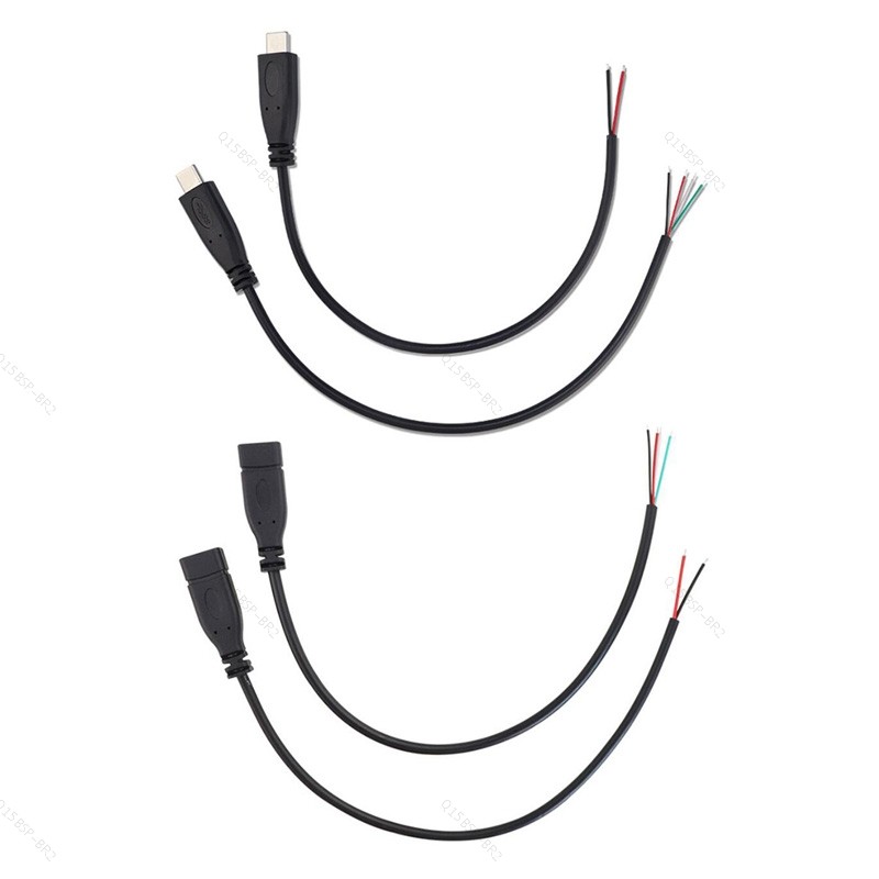5 Pçs Fio De Extensão 2pin 4pin USB 2.0 Tipo C Macho Fêmea Plug Soldagem-DIY Reparação Cabo Carregador Conector BR15B2
