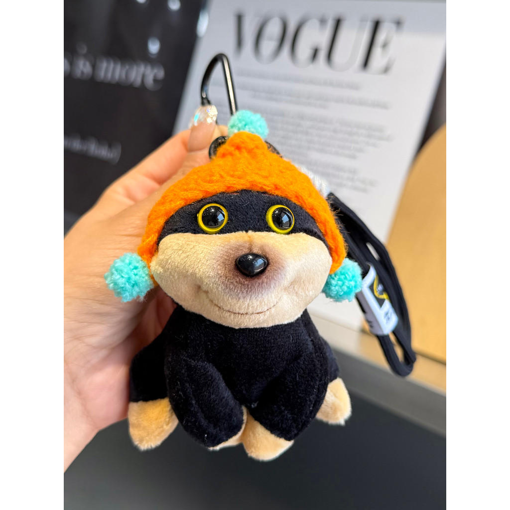 Abelha filhote de cachorro bonito pelúcia diy boneca mochila pingente carro chaveiro dos desenhos animados boneca presen