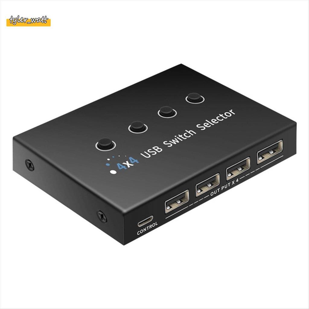 [tyler_w] 4 Em 4 Saídas KVM Usb 2.0 Switch Hub Adaptador Impressora Splitter Switcher Para PC Laptop Teclado Mouse Monit