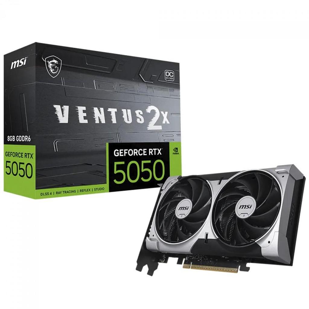 Placa de Vídeo MSI NVIDIA GeForce RTX 5050 Ventus 2x OC, 8GB, GDDR6, DLSS, Ray Tracing, 912-V538-010