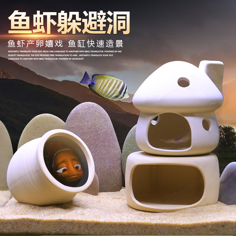 Tanque de peixes cogumelo casa decoração pote cerâmica dodge Hole criativo conjunto cerâmica decoração casa paisagismo n
