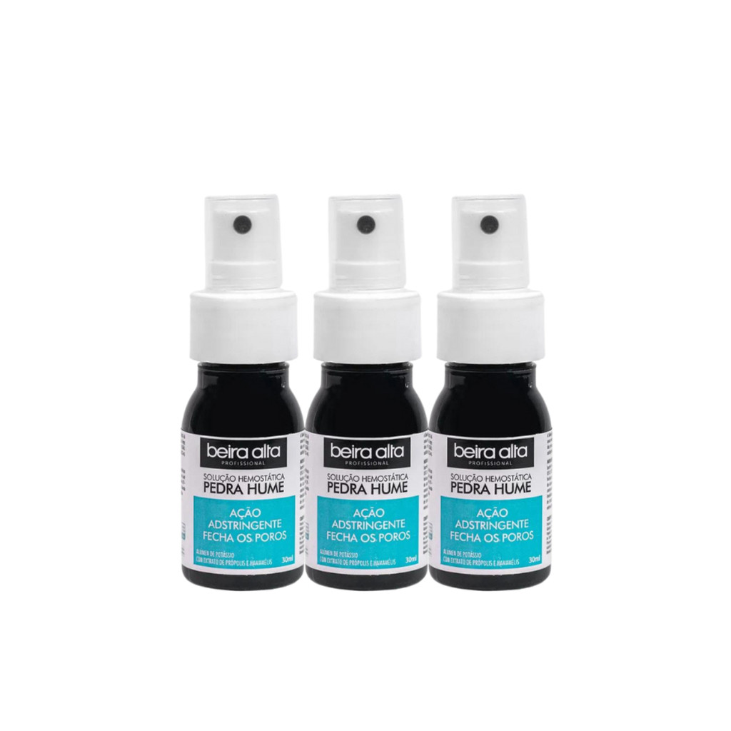 Kit 3 Pedra Hume Beira Alta 30ml Ação Adstringente