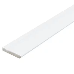 Kit com 15 Barras Rodapé de MDF 10CMX15MMX2.20m Revestido Frisado 33m Branco Moldurama