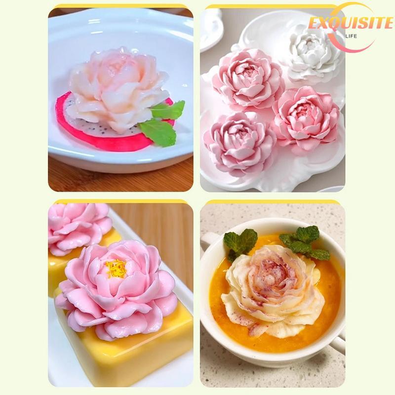 [EL-t] 3D Jasmim Rosa Flor Molde De Silicone DIY Decoração Do Bolo De Chocolate Pudim Sobremesas Pastelaria Ferramenta D