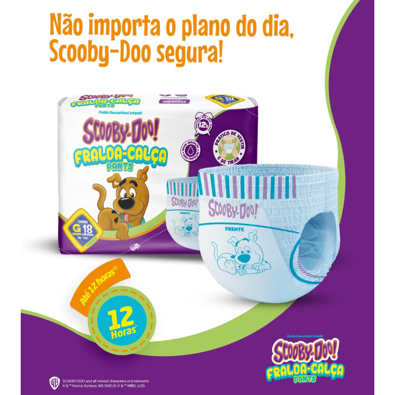 Fralda Shortinho Scooby-Doo Pants Calça M G XG Super Absorção