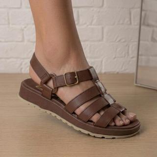 Sandália Sanf Feminino Emborra Fishman Melissa Confortável Macia Leve Tendencia Moda Fivela Tiras