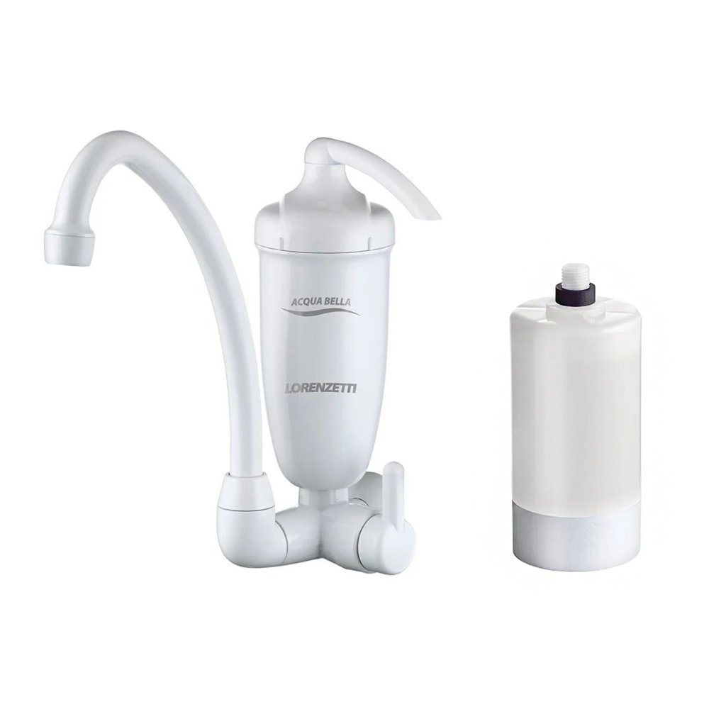 Purificador de Água Lorenzetti Acqua Bella com Torneira de Parede Branco + Refil para Purificador