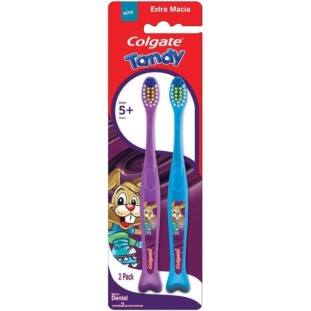 Pack Escova Dental Infantil Colgate Tandy Extra Macia Com 2 Unidades