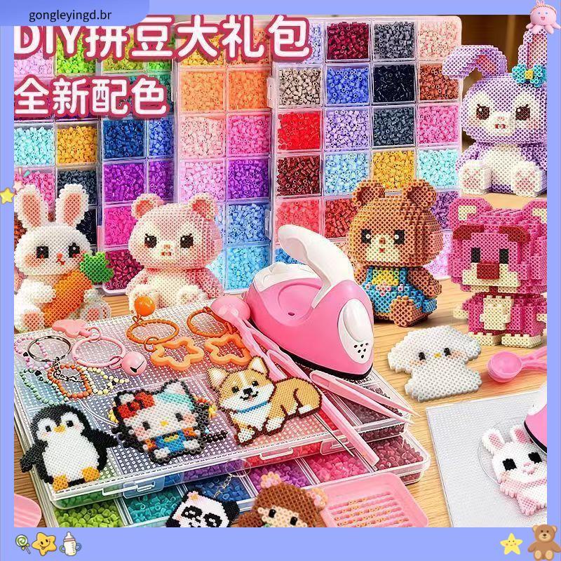 Feitiço feijão artesanal diy conjunto 3d tridimensional feijão fusão feijão feminino meninos crianças brinquedos educati