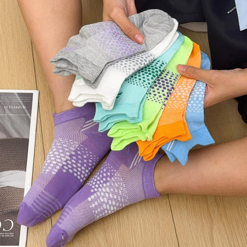 5-1 Pares De Meias Esportivas Masculinas E Femininas – Antiderrapantes , Respiráveis , Confortáveis Absorventes De Suor 