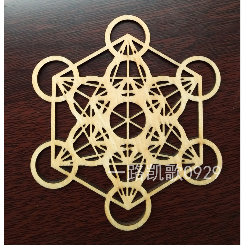 Arcanjo Metachang cubo geométrico ornamentos de madeira artesanato pingentes porta-copos ornamentos pêndulo cristal