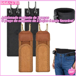 1/2 Peças Cinto Preguiçoso Estilo Gancho Ajustável Conveniente , Velcro Elástico , Fivela De Cintura De Unissex