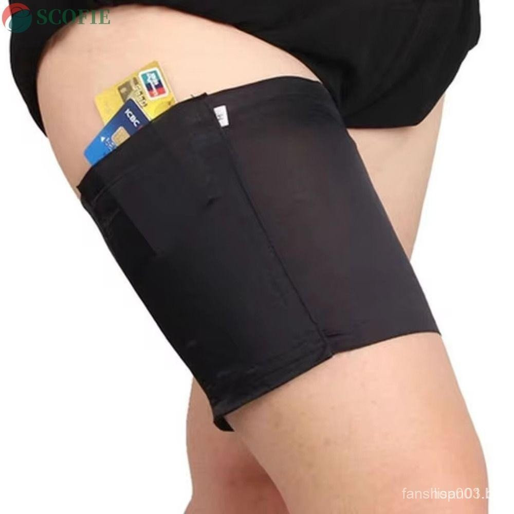 SCOFIE Faixas De Bolso Para Coxa , Mangas Pernas , Alça Invisível De Alta Elasticidade Anti-Fricção Telefone De Perna