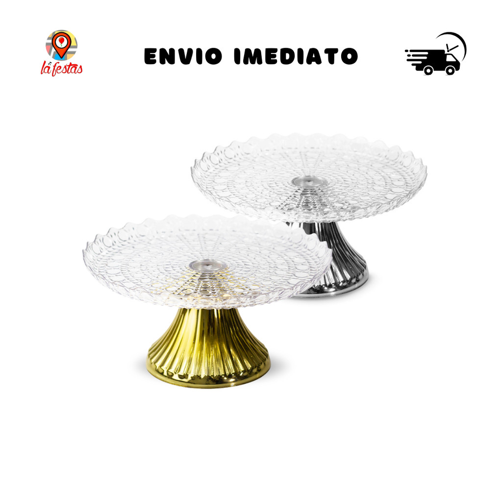 Boleira Cake Esmeralda 22x10CM Gold em Oferta na Shopee