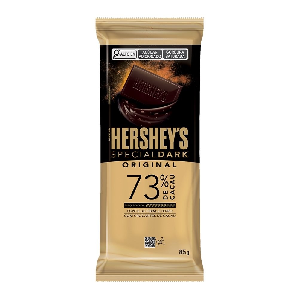 Chocolate Hershey's Special Dark 73% Cacau 85g - Embalagem com 17 Unidades
