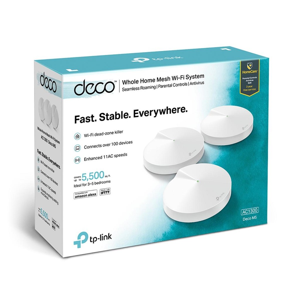TP-Link Deco M5 (3-Pack)(BR) Roteador Mesh AC1300 Sistema Wi-Fi em Toda Casa em Oferta na Shopee