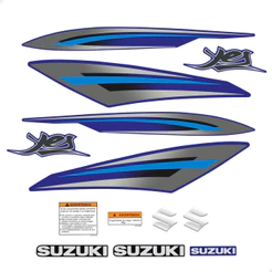 Kit Adesivos Suzuki Yes 125 2009/2010 Moto Azul + Emblemas