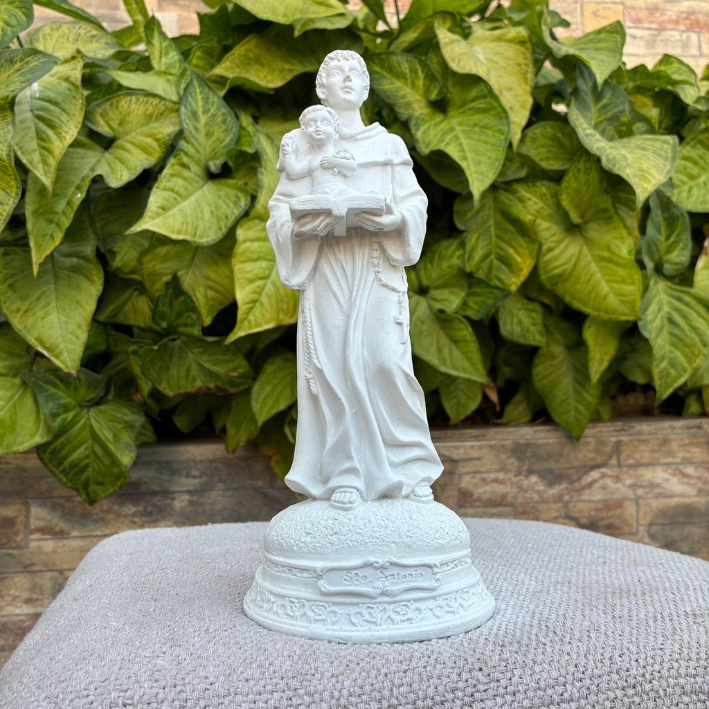 Kit 4 Santo Antônio  20cm-Gesso Premium Cru/Customizar