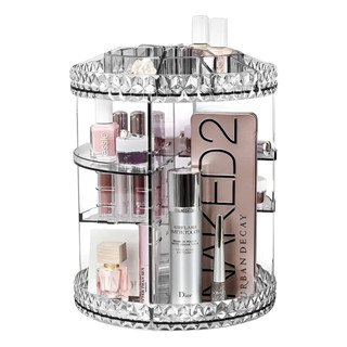 Organizador De Maquiagem Giratório 360 Multiuso Acrílico Branco em Oferta na Shopee
