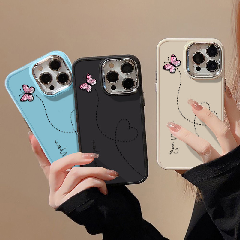 Capinha personalizada borboleta do amor para iPhone 11 13 12 pro xr xs max 14 15 16 pro max 14 16 plus capa silicone em Oferta na Shopee