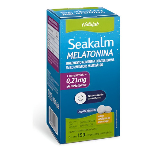 Seakalm Melatonina 150 Comprimidos Mastigáveis Natulab em Oferta na Shopee
